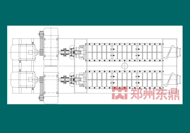 雙螺旋擠壓脫水機工藝圖